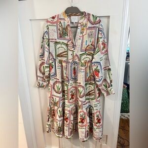 Maison d'Amélie Paris themed 3/4 sleeve dress